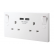 Twin Wall Socket with Dual USB charging points 230VAC